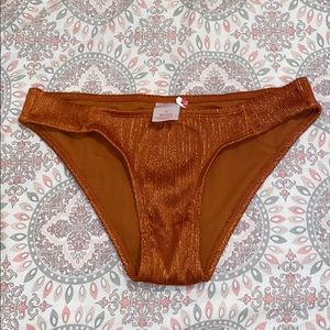 Burnt orange and gold bikini
